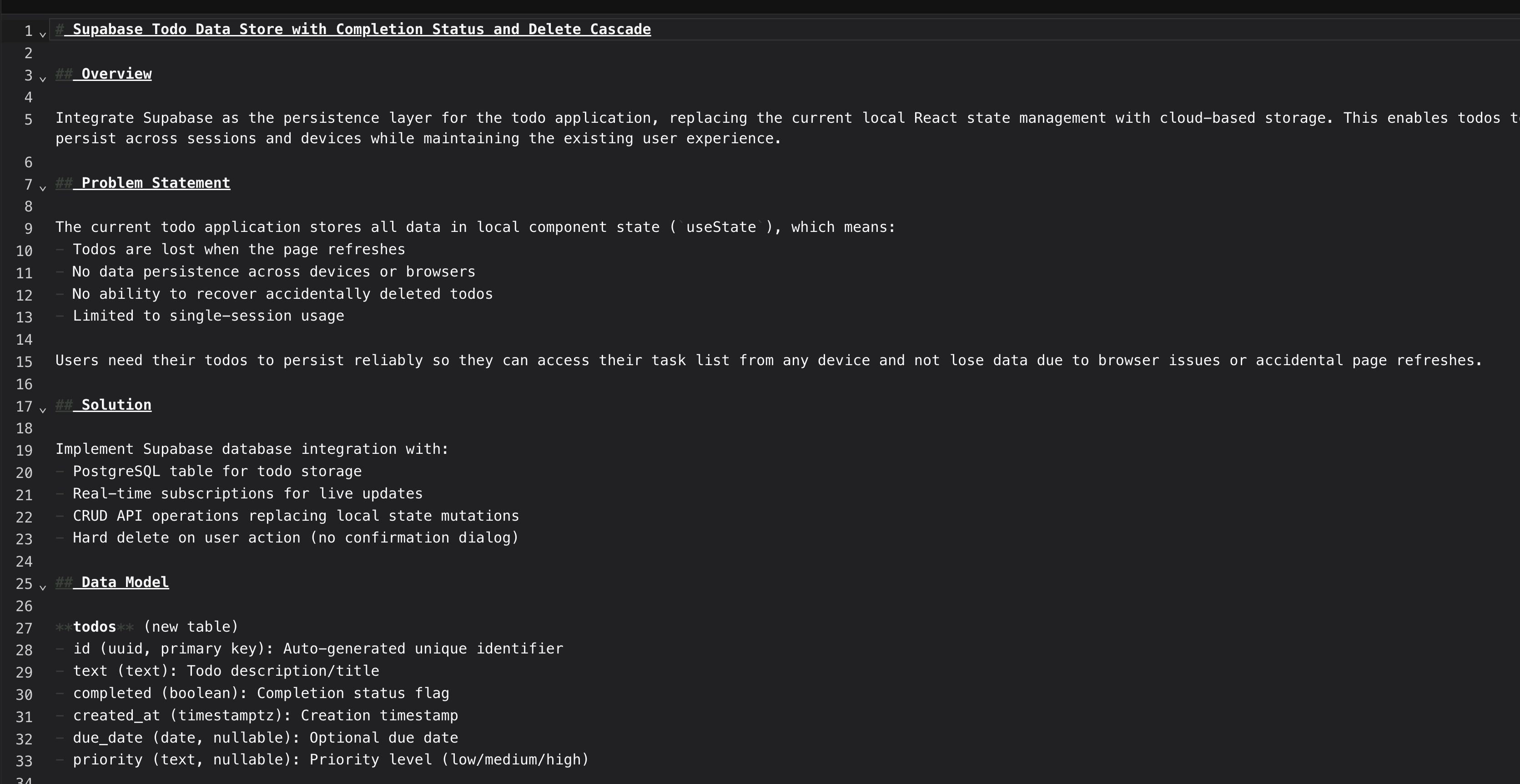 BrainGrid generated requirement showing problem statement and acceptance criteria