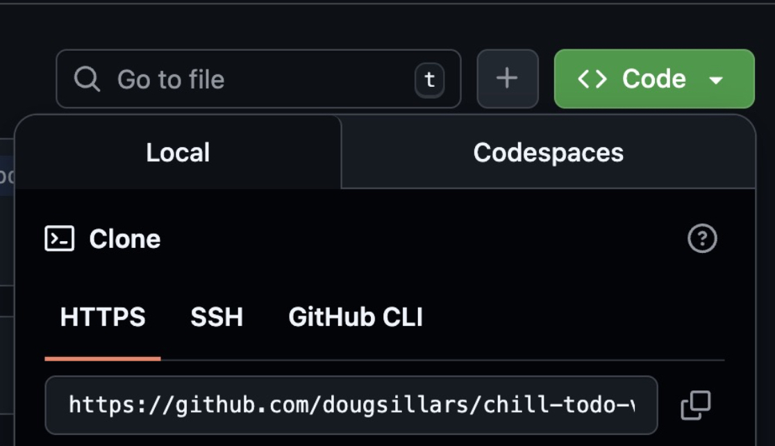 Github screenshot