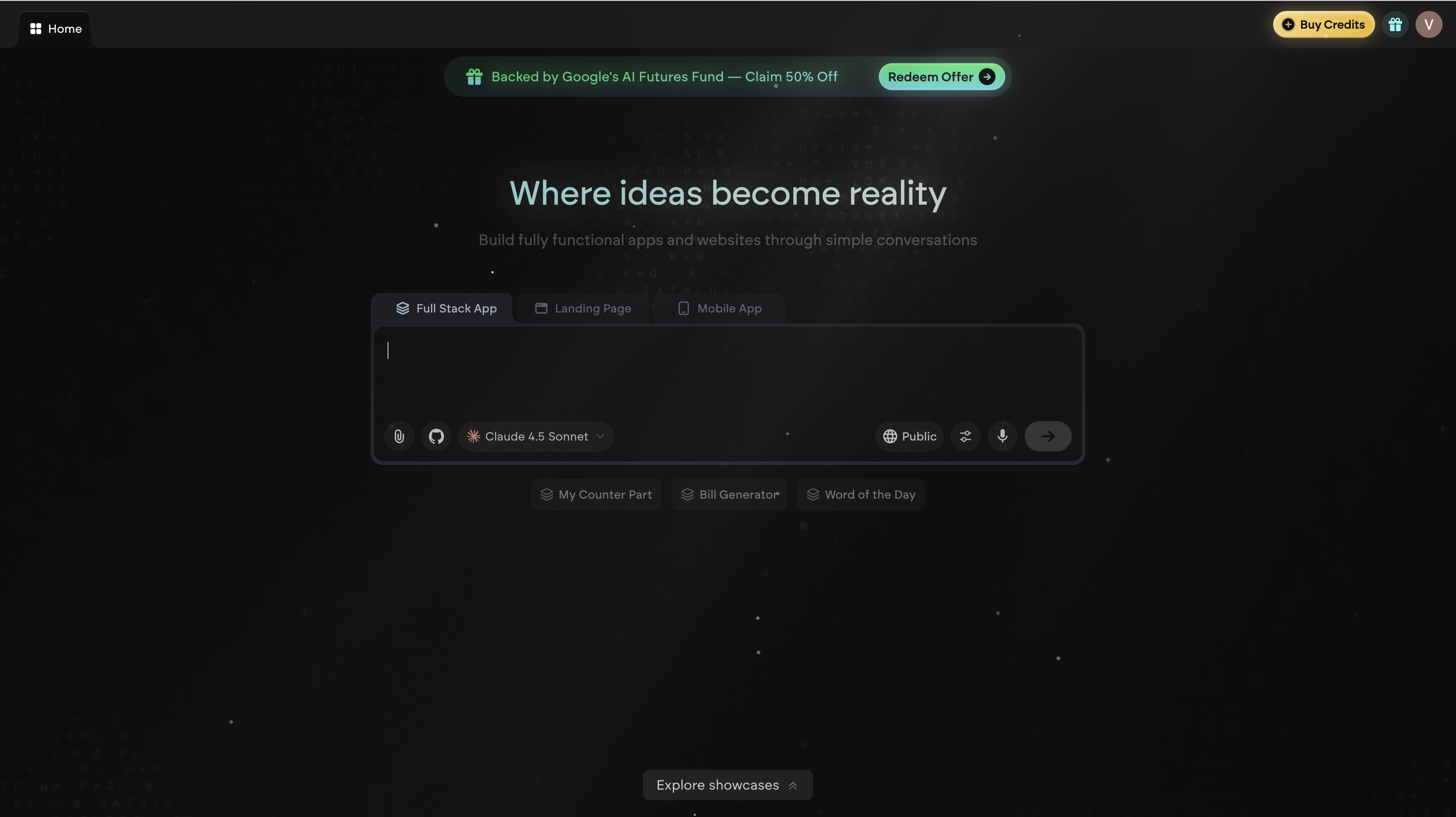 Emergent.sh Interface